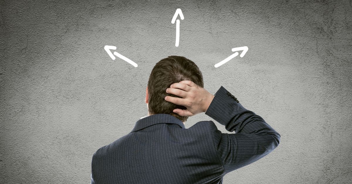 Ilustracija zbunjenog coveka koji se drzi za glavu zbog financijskih obaveza