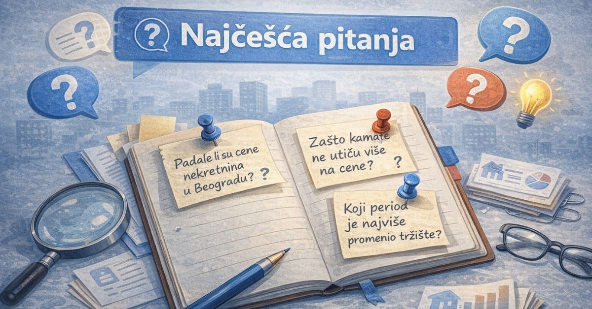 Najčešća pitanja o kretanju i padu cena stanova u Beogradu koja kupci i prodavci danas postavljaju